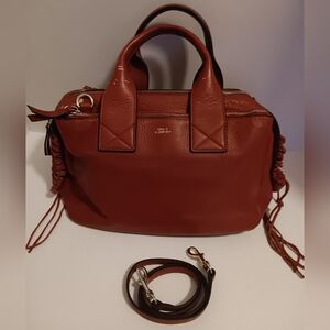 Burnt Orange Vince Camuto Rehab Bag W/ Shoulder Strap Has Peeling And Flaws